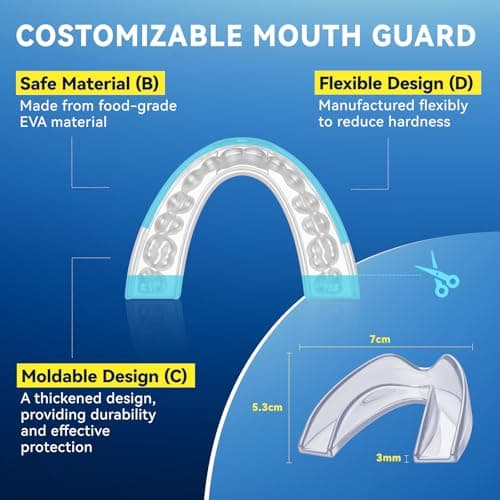 Mouth Guard for Grinding Teeth at Night: Mouth Guard for Sleeping - Comfortable & Reusable Adult Night Guards for Teeth Grinding