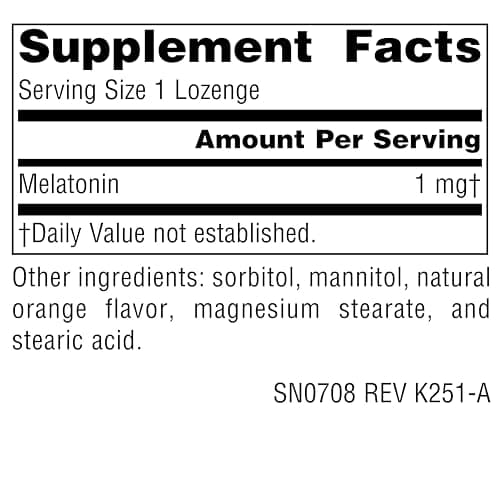 Source Naturals Sleep Science Melatonin, Helps Promote Sleep* - 1 mg - 300 Orange Flavored Lozenges