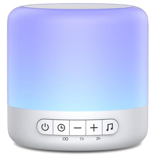 Easysleep Soundbar Speakers White Noise Sound Machine with 30 Sounds 12 Night Light 32 Volume 3 Timers Portable Sleep Machine for Office Travel Noise Canceling Lullaby & Rain Sound for Baby, Adults