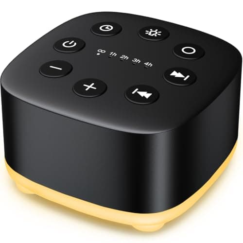 Meditation White Noise Machine Review – 30 Sounds, Night Light & Portable Design