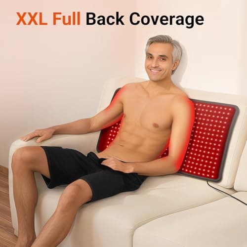 Comfytemp 33'' x 17'' Red Light Therapy Mat for Body, FSA Eligible HSA Near Infrared Light Therapy Pad, 660nm & 850nm Light Blanket for Back Belly Knee Joints Muscle