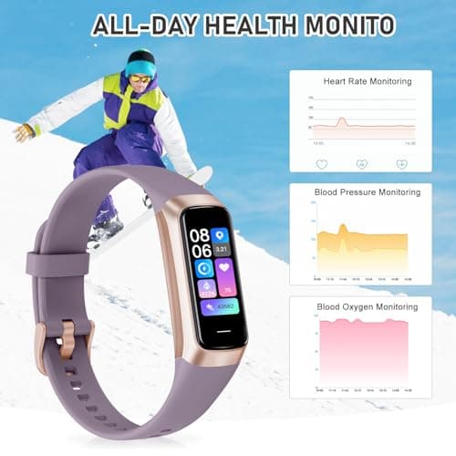 Moremore Fitness Tracker with Heart Rate, Step Counter, Sleep Tracker, Calorie Tracking, Activity Tracker with 1.1" AMOLED Touch Color Screen, Waterproof Step Tracker for Android iPhones Women Men