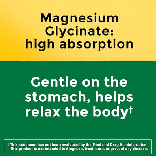 Nature Made High Absorption Magnesium Glycinate Gummies 100 mg per Serving, Muscle, Nerve, Bone and Heart Support, Magnesium Supplement, 40 Magnesium Gummies, 20 Day Supply