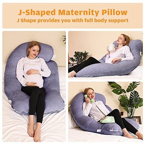 Chilling Home Pregnancy Pillow, U Shaped Full Body Maternity Pillow 58 inch, Pregnant Women Must Haves Pregnancy Pillows for Sleeping with Removable Cover