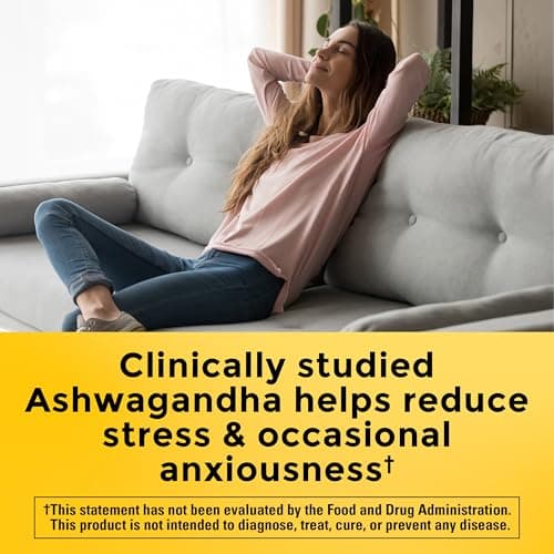 Nature Made Ashwagandha Capsules 125mg for Stress Support, Ashwagandha Supplements, 60 Capsules, 60 Day Supply