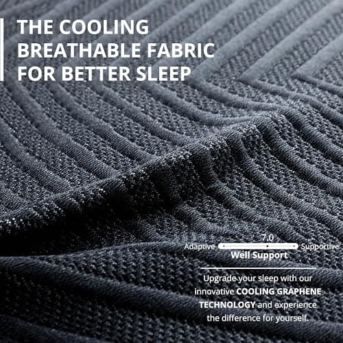 EGOHOME 14 Inch King Size Memory Foam Mattress for Back Pain, Cooling Copper Gel Bed in a Box, Foam Made in USA, CertiPUR-US Certified, Therapeutic Medium Firm, 76x80x14 Black